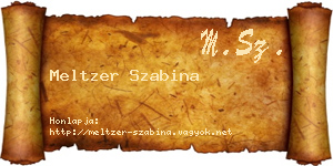 Meltzer Szabina névjegykártya